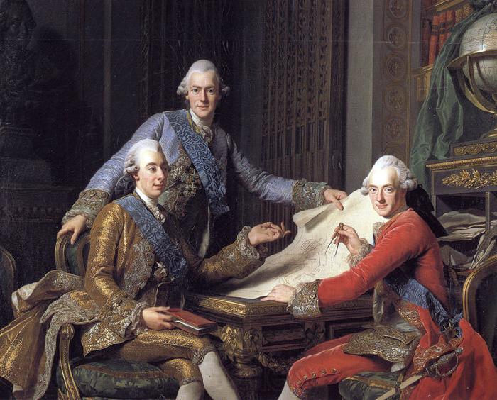 Alexander Roslin Gustav III of Sweden, and his brothers Germany oil painting art